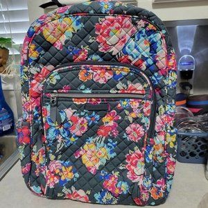 Women's Cotton Campus Backpack, Sunlit Garden  Recycled Cotton One Size